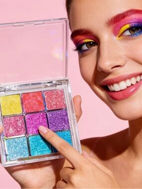 Kohl's Glitter Eyeshadow Palette - Yellow, Pink, Purple, Blue
